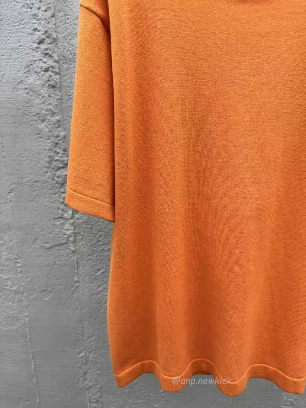 Louis Vuitton Pin Knit Short Sleeve Embroidered Logo Orange T Shirt (5) - www.newkick.org